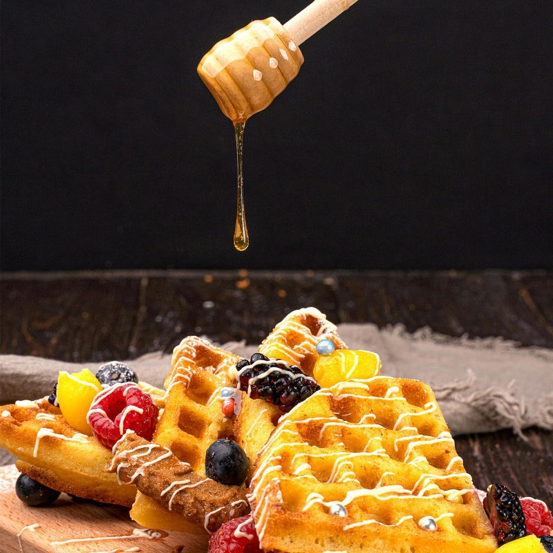 Ucheom Wooden Honey Dipper Sticks, 3Pcs Mini Honey Spoon for Honey Jar Dispense Mixing Stirrer - Image 4